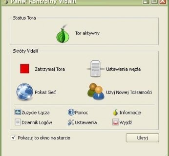 Zainstaluj pakiet Tor/Privoxy/Vidalia, aby móc anonimowo surfować. Vidalia służy jako centrum obsługi.