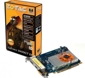 ZOTAC GeForce 9400 GT DP - Karty graficzne z Display Port dla użytkowników masowych