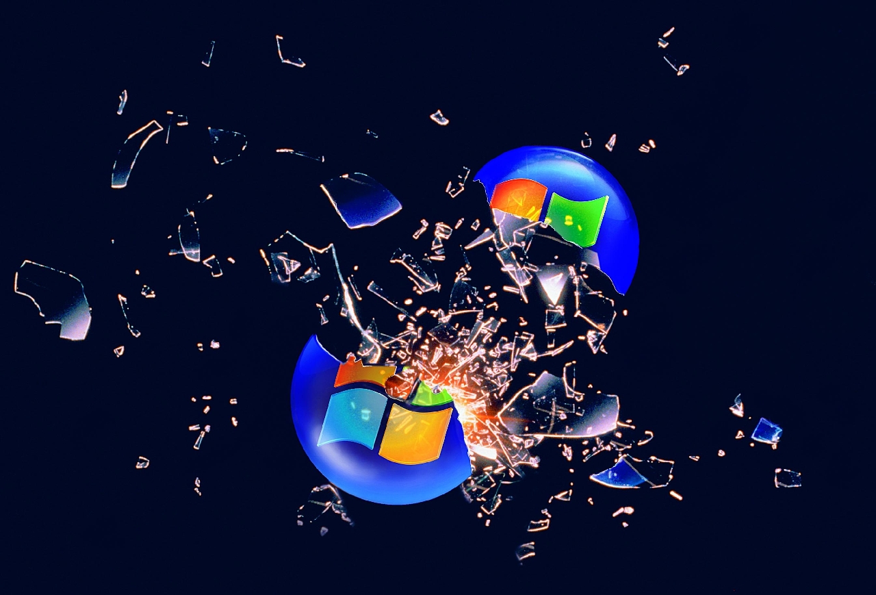 zniszczone logo windows - problem z OS