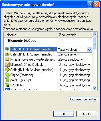 Odciążenie obszaru powiadomień Paska zadań