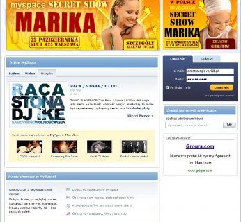 MySpace, najsłynniejszy serwis typu Web 2.0