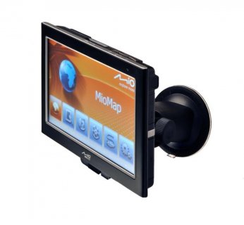 Mio C725 został wyposażony w dotykowy 7-calowy ekran o rozdzielczości 800 na 480 punktów