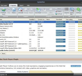 Pecet Zawsze aktualny UpdateStar wyświetla programy, których najnowszej wersji jeszcze nie masz. Aktualizacje łatwo pobrać za pomocą linku »Download«.