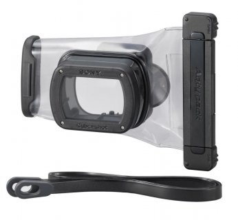 Uniwersalna osłona umożliwiająca zanurzanie pod wodę wielu różnych modeli kompaktów Sony.