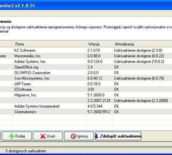 Narzędzia do pobierania uaktualnień, takie jak np. opisywana przez nas aplikacja SUMo, wykrywają zainstalowane na komputerze oprogramowanie i samodzielnie sprawdzają, czy są dostępne dla niego nowe wersje.