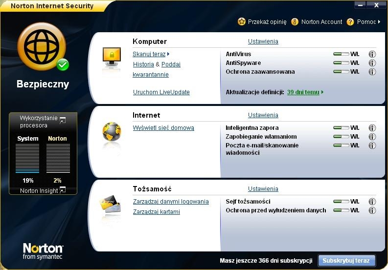 Pakiet bezpieczeństwa Norton Internet Security 2009