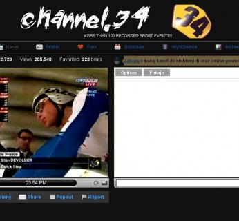 W Justin.tv jest wiele różnych kanałów sportowych, m.in. poświęconych wyścigom kolarskim.