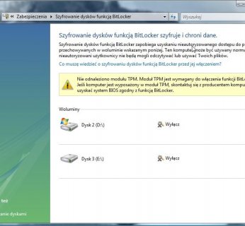 Narzędzie szyfrujące Visty – BitLocker – chroni wszystkie partycje przed dostępem niepowołanych osób.