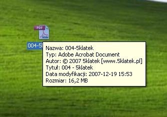 Rozszerzenie dymków w Eksploratorze o dodatkowe informacje