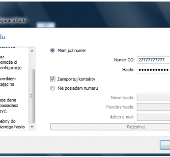 Kreator konfiguracji Kadu