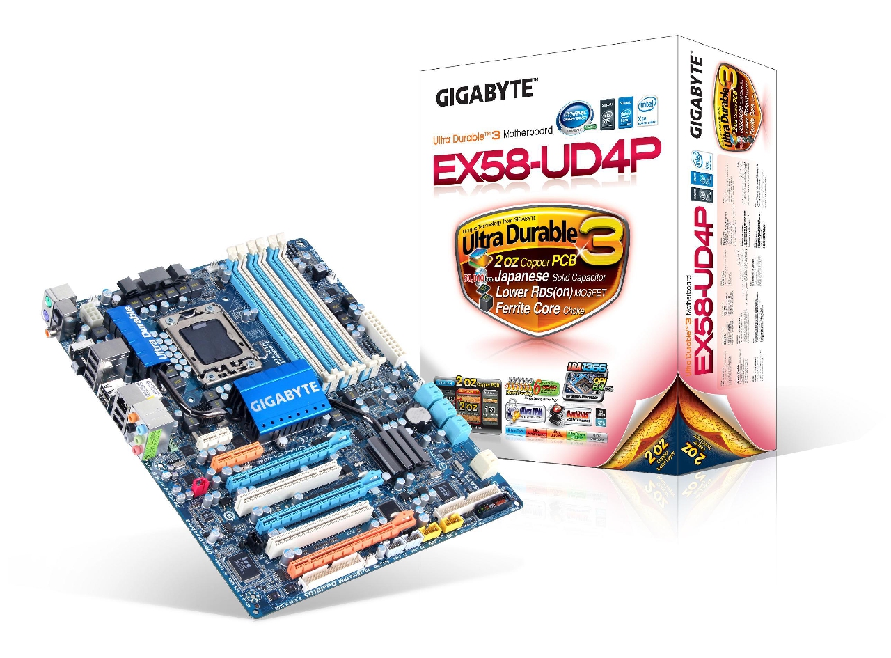 Płyta główna GIGABYTE wyposażona w chipset Intel X58 Express