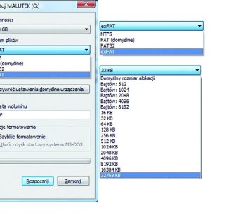 Do tej pory tylko Vista SP1 oraz Windows CE 6 dają sobie radę z systemem exFAT i mogą w nim formatować nośniki.