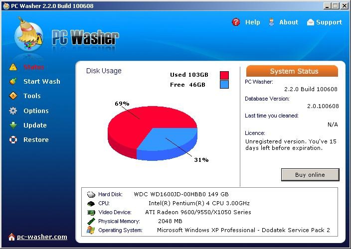 Narzędzie do optymalizacji systemu PC Washer 2.2.0