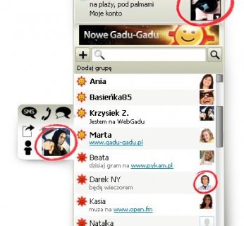 Awatary ubarwiają listę znajomych i są uzupełnieniem numeru GG