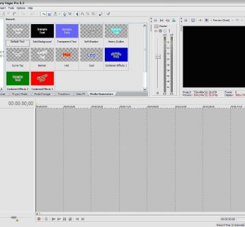 Sony Vegas Pro 8 – interfejs użytkownika