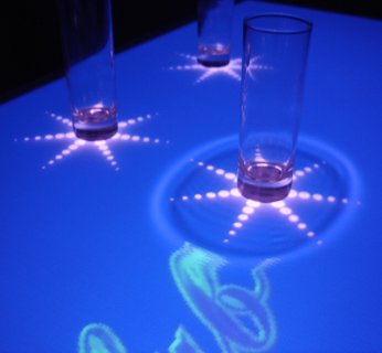 W zależności od oprogramowania, bar różnie zareaguje na postawioną na nim szklankę.