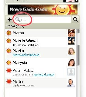 Wyszukiwanie w nowym Gadu-Gadu