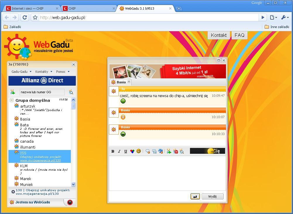 Testy Gadu-Gadu na przeglądarkę trwają