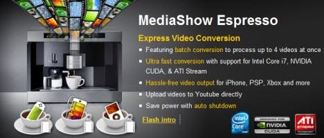 MediaShow Espresso wykorzystuje architekturę procesora Intel Core i7 oraz technologie: NVIDIA CUDA oraz ATI Stream