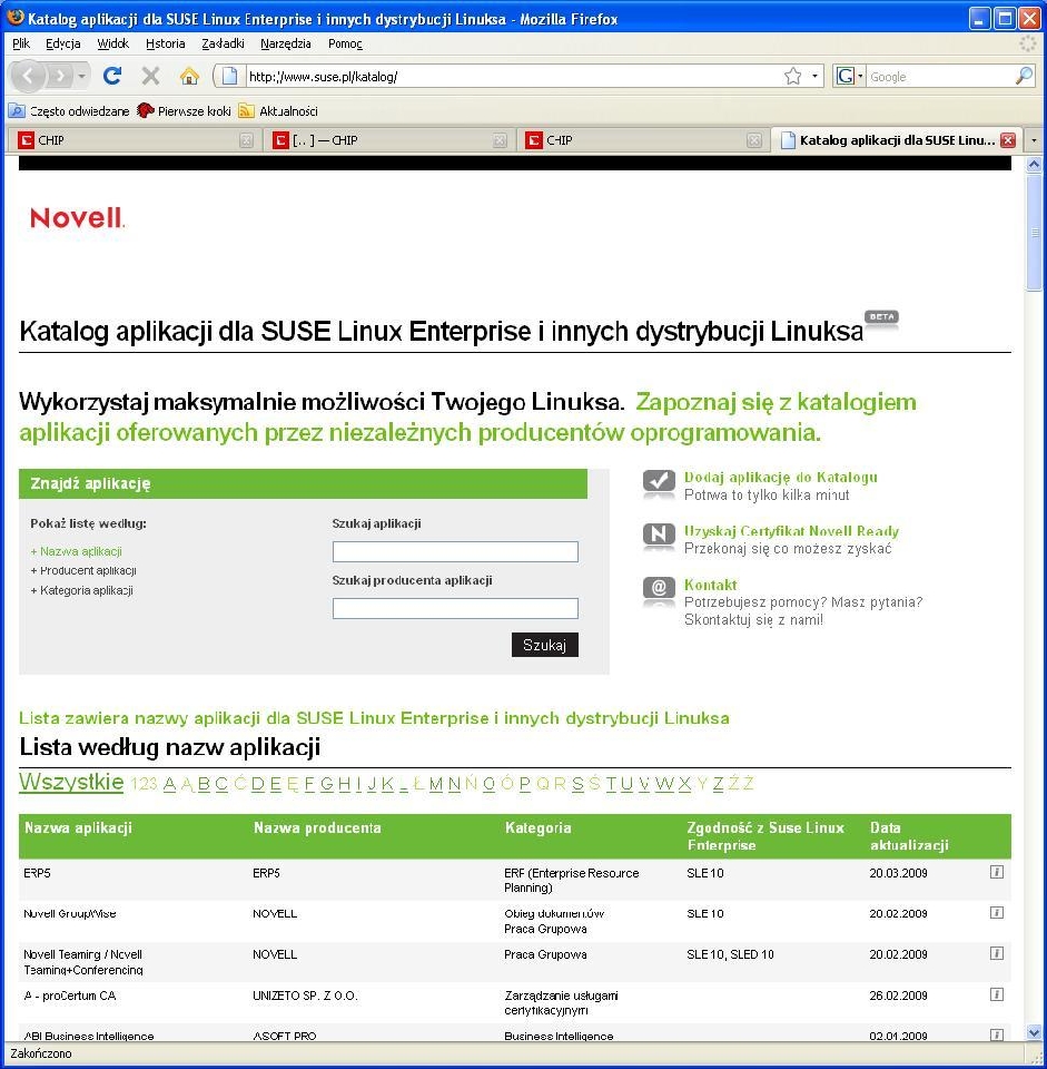 Pierwszy w Polsce katalog aplikacji dla SUSE Linux Enterprise i innych dystrybucji Linuksa