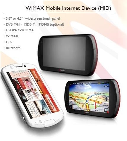 Niewielki MID z GPS-em, kamerą i łącznością WiMAX