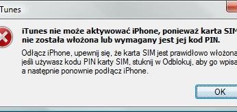 iPhone 3G bez oryginalnej karty SIM standardowo nie zostanie zaakceptowany przez iTunes, ale dzięki trikowi można to zmienić.