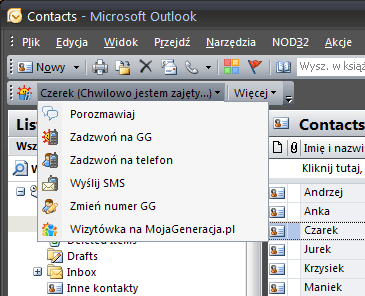 Giegieo łączy Gadu-Gadu z Outlookiem