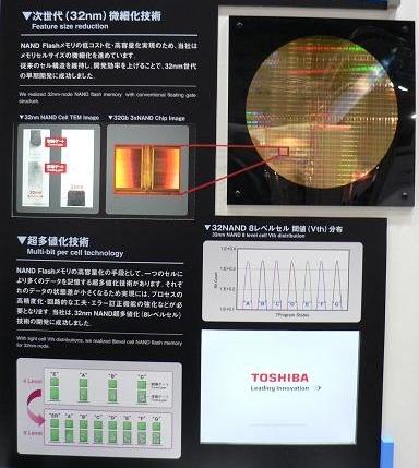 Toshiba testuje 32-nanometrowe układy NAND flash