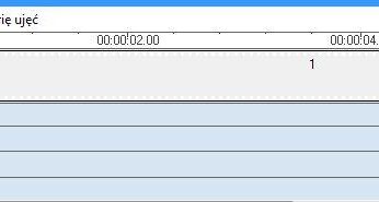 Zmiana długości trwania klipu - oś czasu