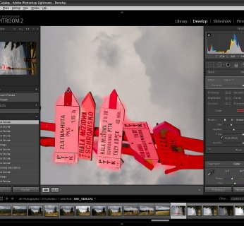Lightroom 2 umożliwia ograniczenie korygowanego obszaru maską. Jest to przydatne na przykład podczas poprawiania ostrości – filtr działa tylko na zaznaczonym obszarze, dzięki czemu na niebie nie powstaną brzydkie artefakty.