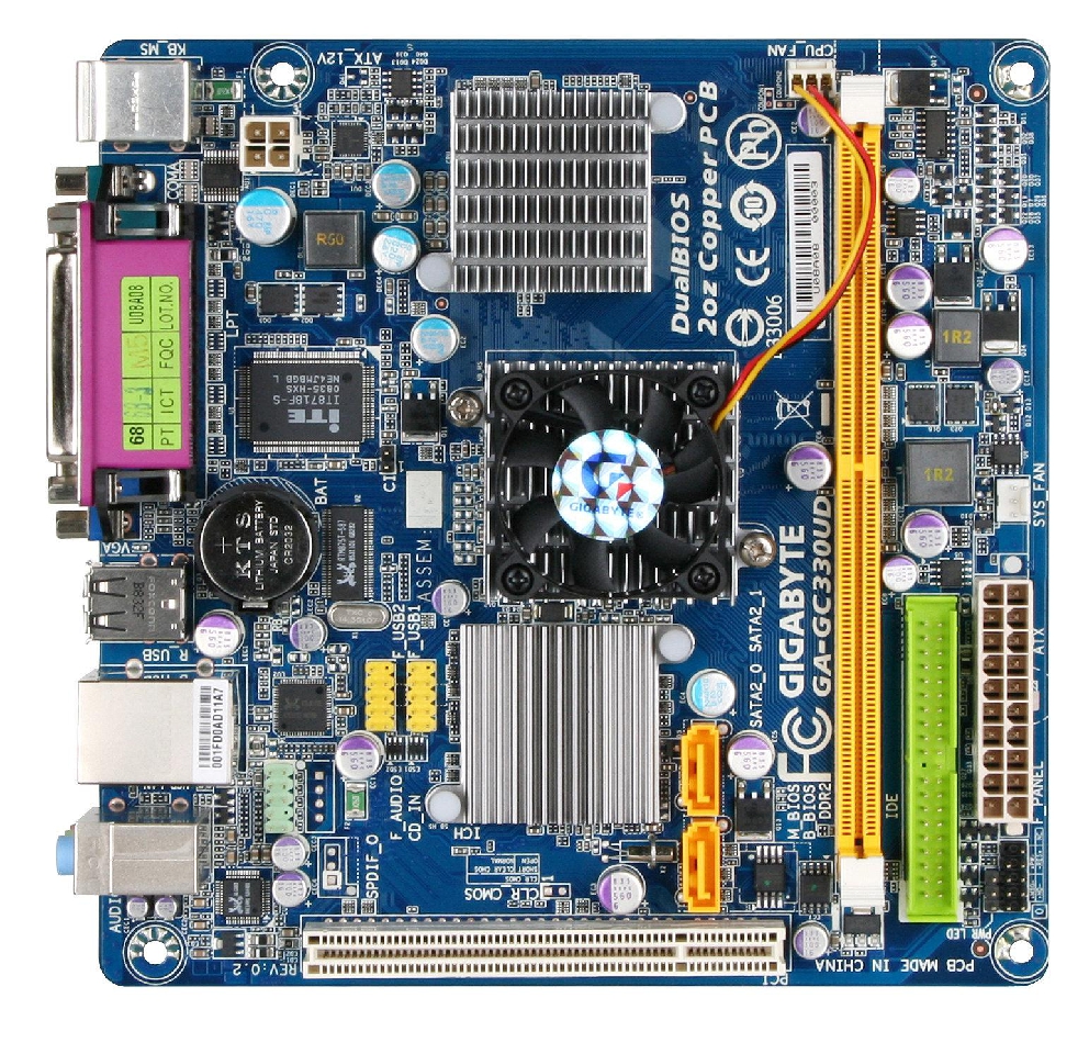 Płyta główna mini-ITX z procesorem Atom Dual-Core 330 oraz technologią Ultra Durable 3