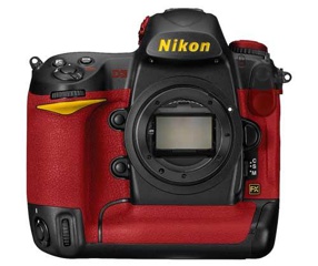 Czerwony Nikon D3 w stylu Ferrari