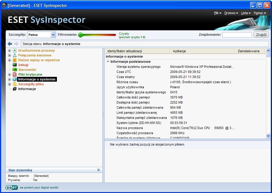 Nowa wersja ESET SysInspector po polsku