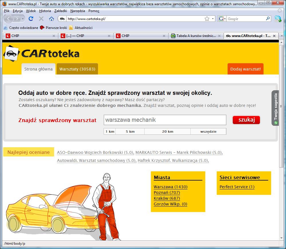 Sprawdź swojego mechanika w CARtotece.pl