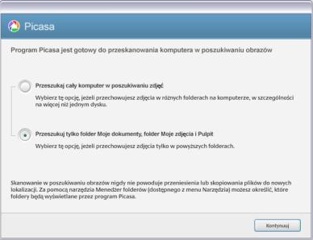 (fot. 2) Program Google Picasa przy pierwszym włączeniu sam wyszuka i doda zdjęcia do swojej bazy fotografii.