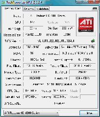 Zrzut ekranu z GPU-Z pokazuje dokładną specyfikację techniczna testowanej karty.