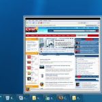 Domowej roboty Windows 7 wyświetla podgląd zawartości zminimalizowanych okien, nawet tych animowanych.