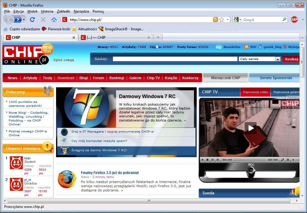 Firefox 3.5 - najpopularniejsza przeglądarka świata