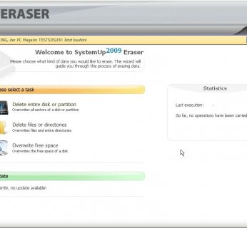 Najlepszy w teście – ma przejrzystą listę trzech umieszczonych w oknie startowym opcji kasowania danych.