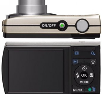 Aparat mierzy 101,5 x 59 x 25 mm, zaś waży 175 gramów (z bateriami i kartą pamięci)