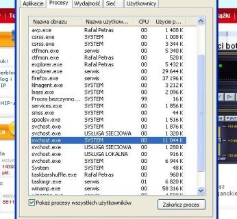 Surfowanie i słuchanie muzyki ledwo obciąża procesor.