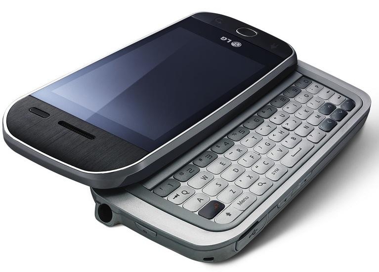 Smartfon LG z Androidem, ekranem dotykowym i klawiaturą QWERTY