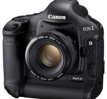 Lustrzanka EOS-1D Mark IV mierzy 68,4 x 34,2 x 92,8 mm
