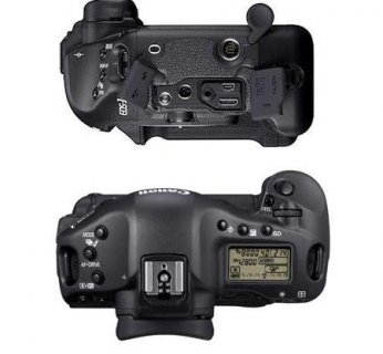 Lustrzanka EOS-1D Mark IV mierzy 68,4 x 34,2 x 92,8 mm