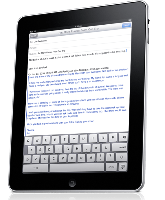 Apple iPad - e-mailowanie