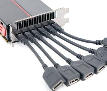 Karta Radeon HD 5870 z obsługą sześciu zewnętrznych monitorów