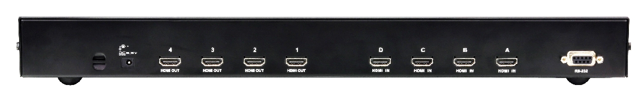 Przełącznik Matrix HDMI z czterema wejściami i wyjściami