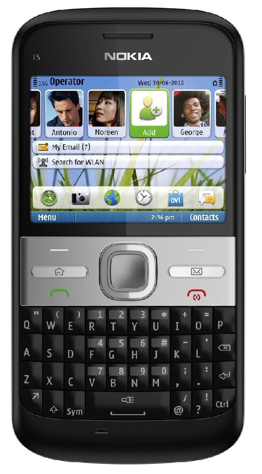 Nokia E5 – biznesowy smartfon z klawiaturą QWERTY