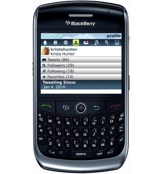 Smartfony BlackBerry mogą tweetować