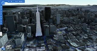 Dzięki Bing Maps 3D obejrzymy miasta, na przykład San Francisco, w widoku trójwymiarowym.